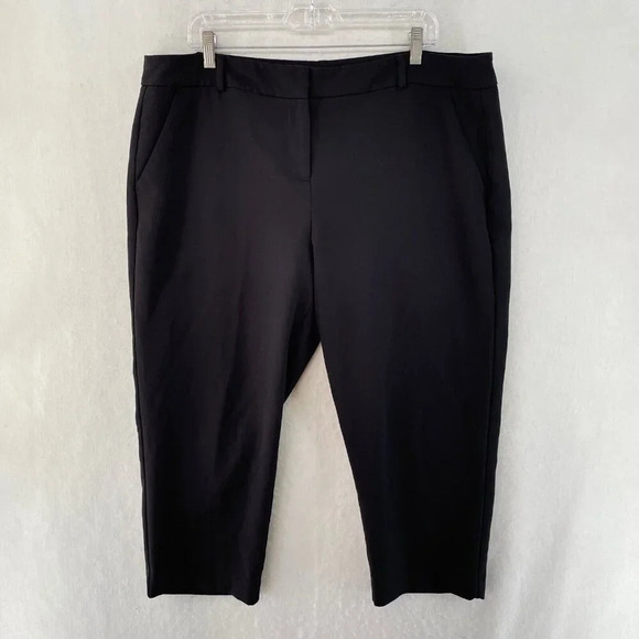 Apt. 9 Pants Women's Sz 18 Black Torie Capri Straight Leg High-Rise Stretch - Picture 1 of 11
